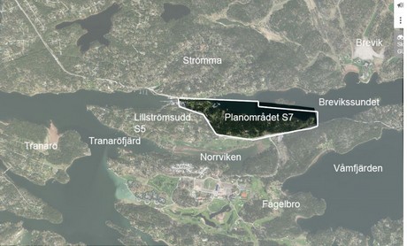 Flygbild över området PFO Strömma S7.