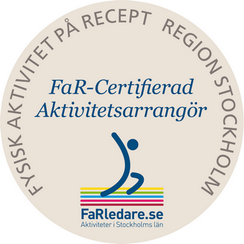 Emblem för FaR-certifierad aktivitetsarrangör