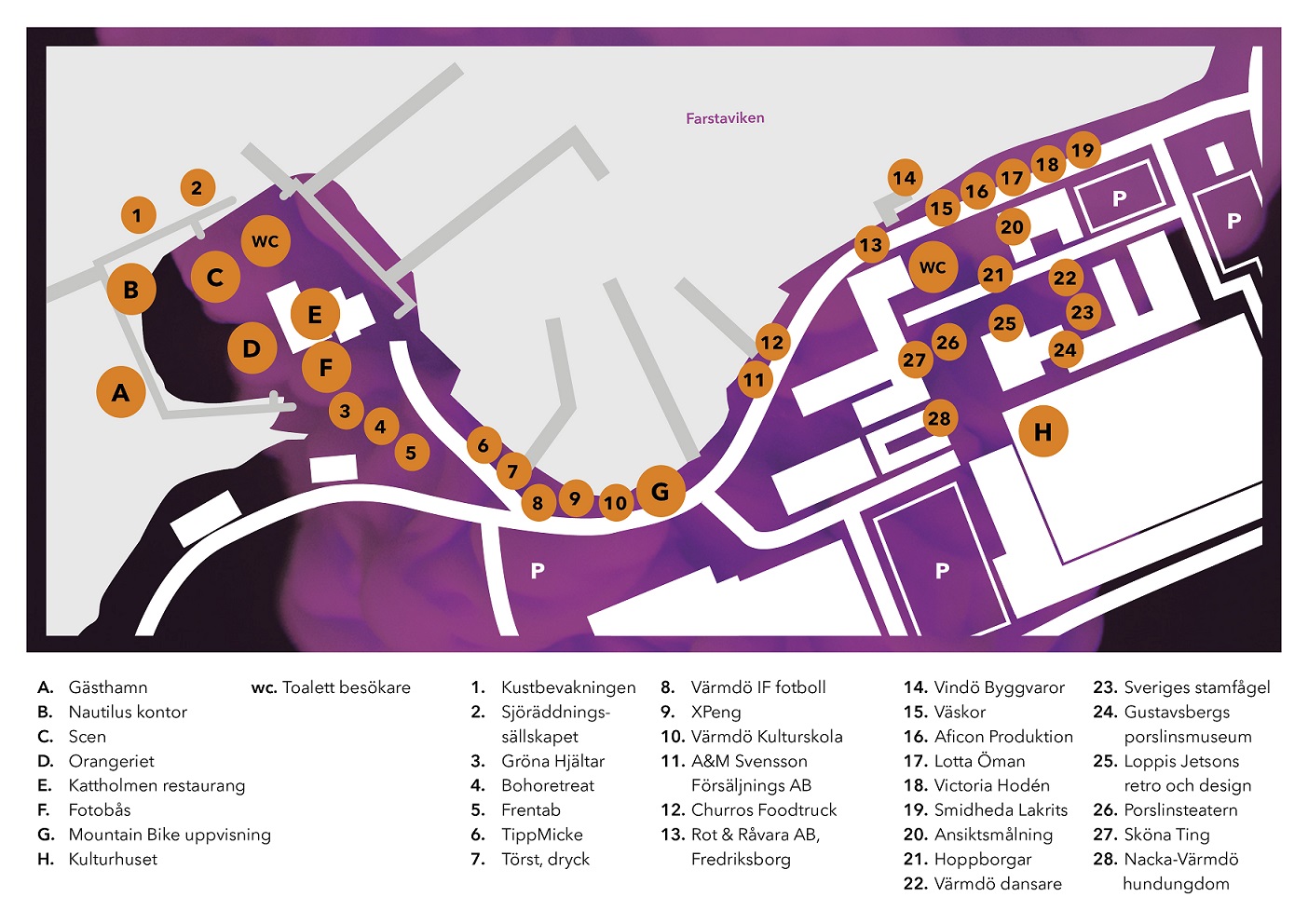Karta över festivalområdet