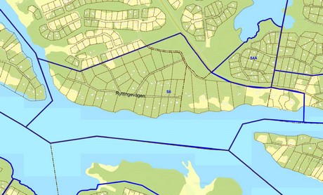 Kartbild med markering kring aktuellt område.